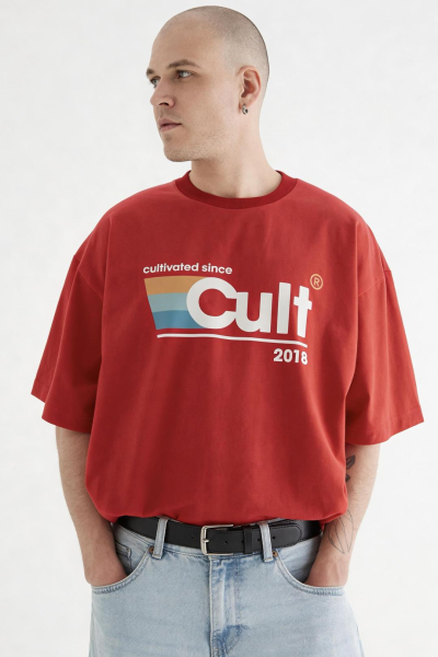 Футболка «Ретро» CULTBASE, цвет: красный,  купить онлайн