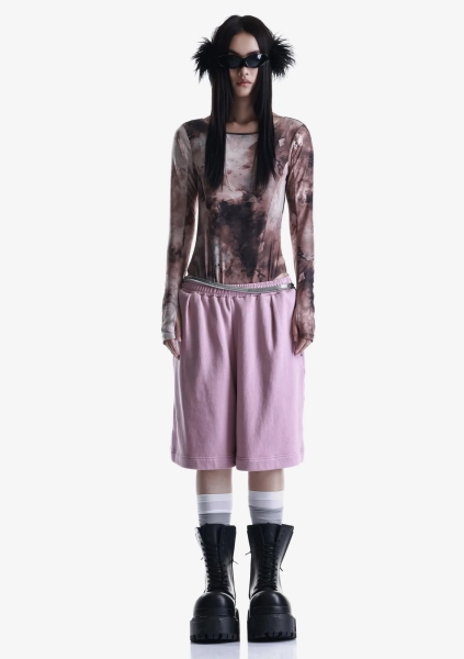 Боди из сетчатой ткани KRAKATAU, цвет: коричневый, Tw133-7 купить онлайн