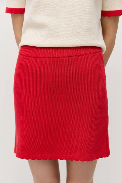 Юбка мини с фигурным краем AROUND, цвет: красный, 272_41СA042 купить онлайн