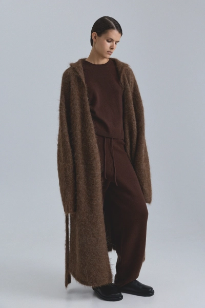 Кардиган макси из альпаки OPORA Mankova, цвет: коричневый FW24/25-07 |новая коллекция купить онлайн