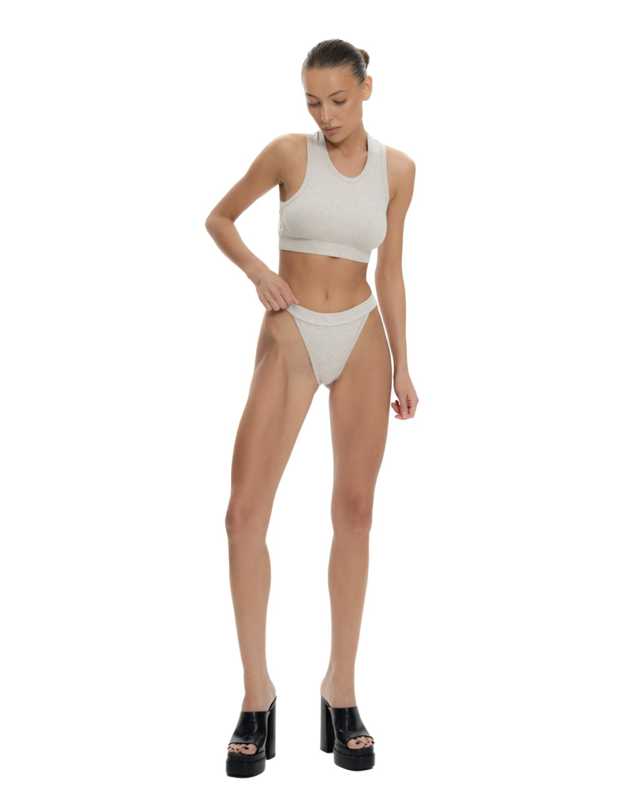 Майка crop TRUE FORM Suborbia, цвет: beige melange, 05199 купить онлайн