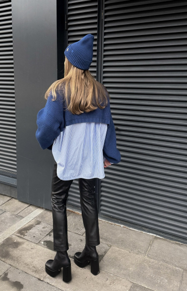 Джемпер с открытой спиной BLUE Label .B, цвет: blue, Kn.01.34BL купить онлайн