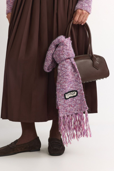 Шарф из переработанного полиэстера TOPTOP, цвет: розовый с принтом TT.607.18517.301 купить онлайн
