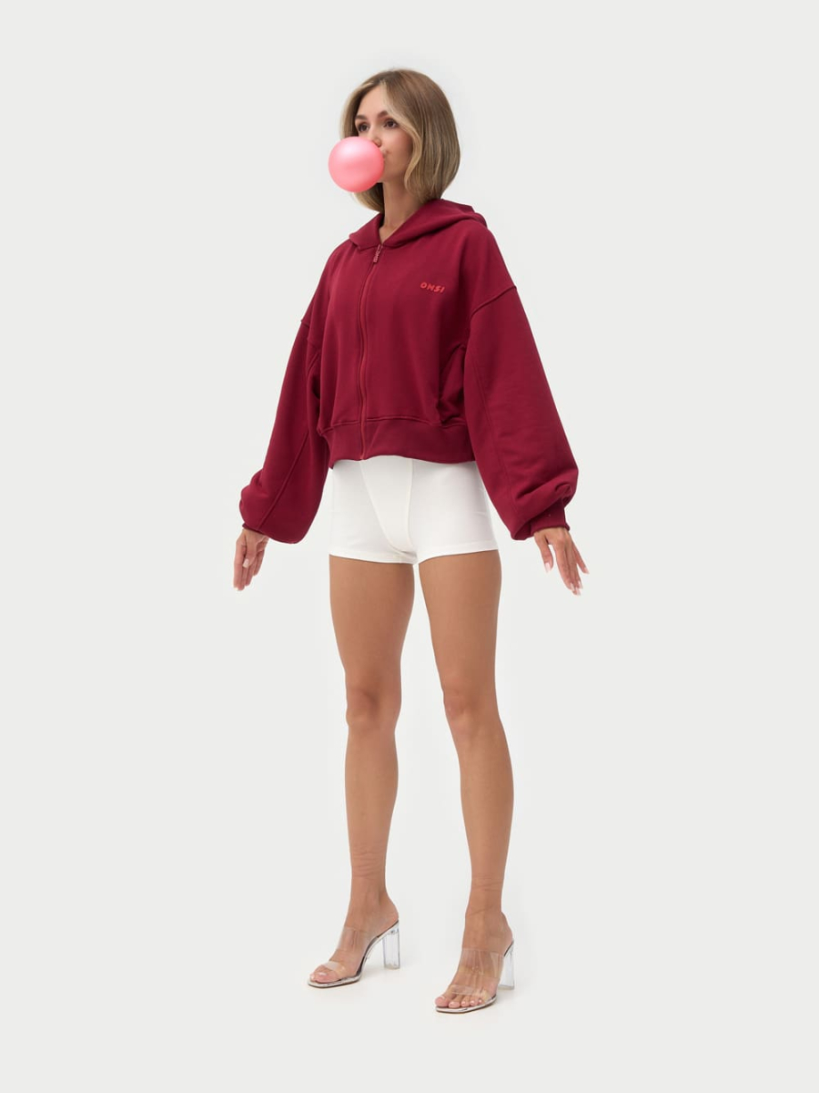 Zip Худи утепленное ONSI, цвет: dark red,  купить онлайн