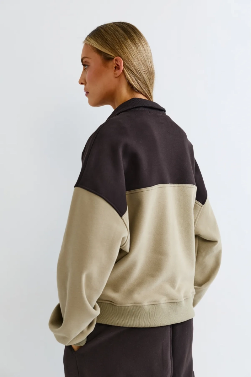 Анорак в контрастных цветах Erist store, цвет: коричневый, НФ-00003171 купить онлайн