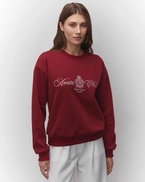 Свитшот Berry Sport Luxe Aváta Club, цвет: малиновый, 00550 купить онлайн