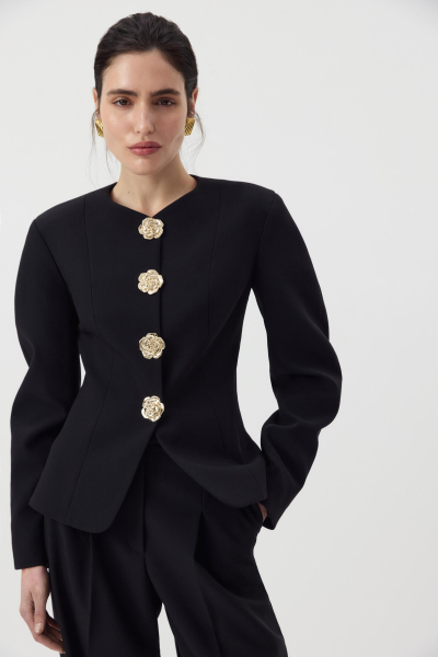 Жакет О-силуэта приталенный Charmstore, цвет: Черный, 109-460103-880 купить онлайн