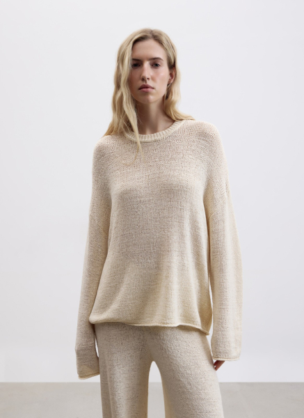 Джемпер ажурной вязки