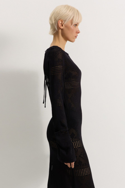 Платье из 100% вискозы TOPTOP, цвет: Черный TT.012.17700.900 |новая коллекция купить онлайн