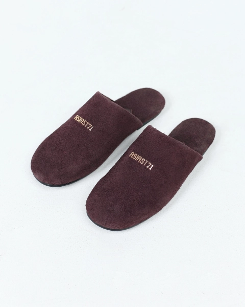 Слиперы из замши ASIA ST 71, цвет: коричневый Ast71.slipper-br | новая мужская коллекция купить онлайн