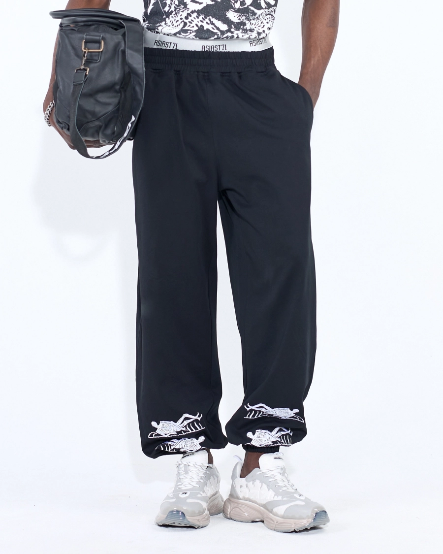 Джоггеры NTI с двойным поясом ASIA ST 71, цвет: Черный, Ast71.jogg-NTI-2waist-bl купить онлайн