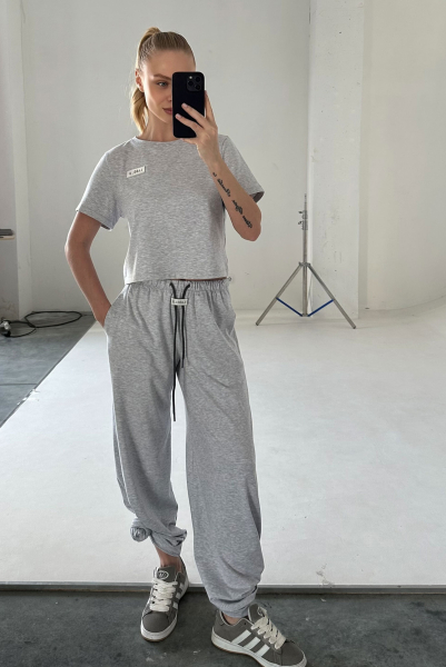 Футболка укороченная GREY Label .B, цвет: grey, Tp.04.3.0371GR купить онлайн