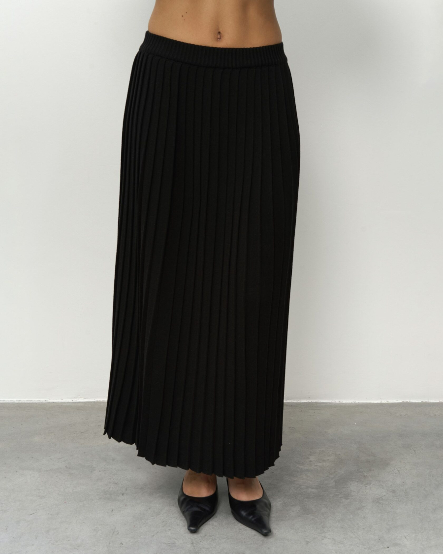 Вязаный костюм с длинной юбкой YONSRU, цвет: Черный, 822 купить онлайн