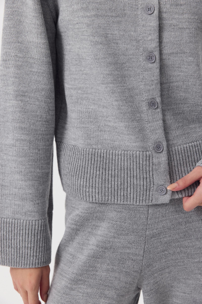 Кардиган из шерсти Charmstore, цвет: серый, 305-42898-884 купить онлайн