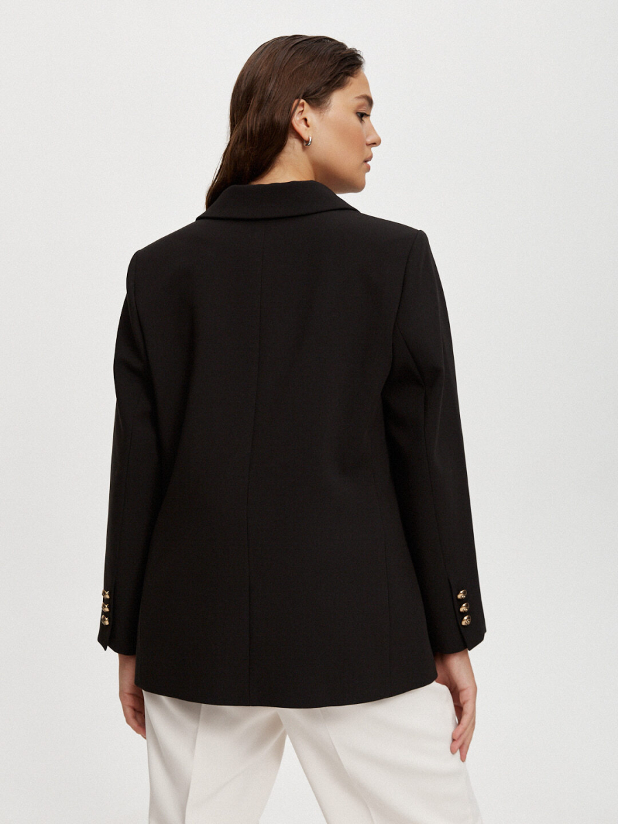 Жакет двубортный укороченный 4forms, цвет: Черный, 63742 купить онлайн