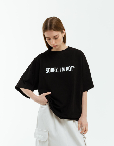 Футболка SORRY, I'M NOT™ BASIC SORRY, I’M NOT, цвет: Чёрный, EM4oQQQGgBTOcttnVV0Xh3 купить онлайн