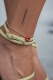 Серебряный браслет на цепочке на ногу «Поцелованная»