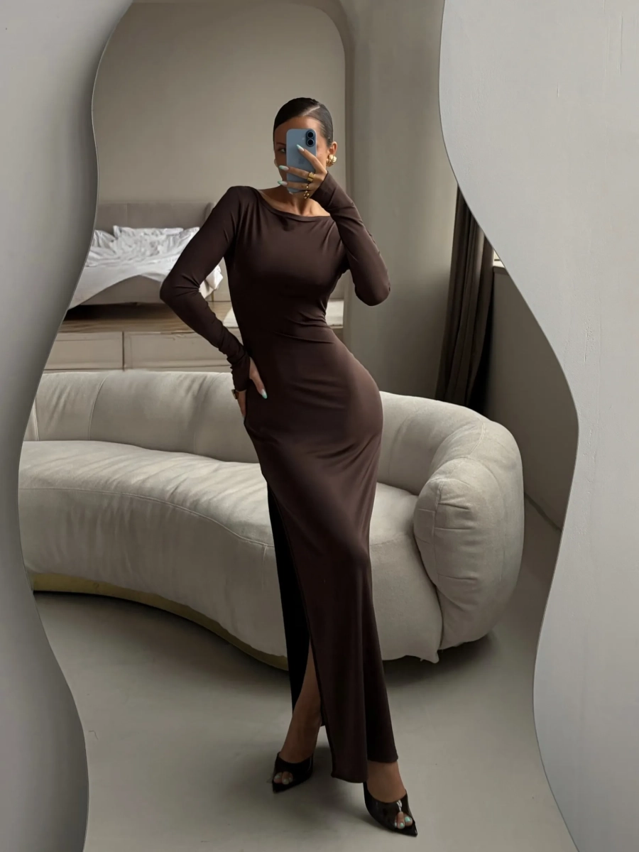 Платье "SHAPE" MIARTLAND, цвет: коричневый, НФ-00000126 купить онлайн