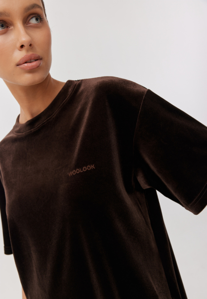 Футболка WooLook, цвет: шоколад, B/UNIQUE/Tshirt/W/Choko купить онлайн
