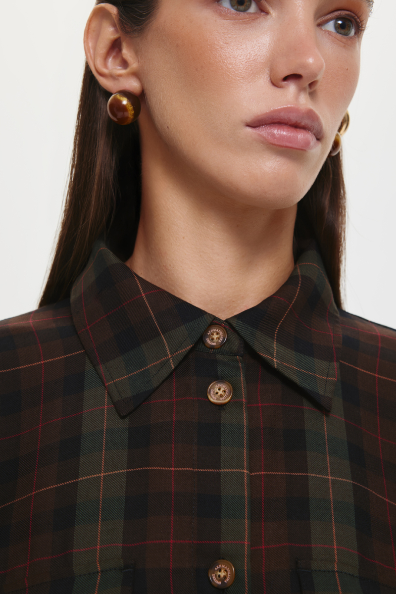 Рубашка в клетку DREAMS BY ALENA AKHMADULLINA, цвет: мультиколор, 225102050204277/501000 купить онлайн