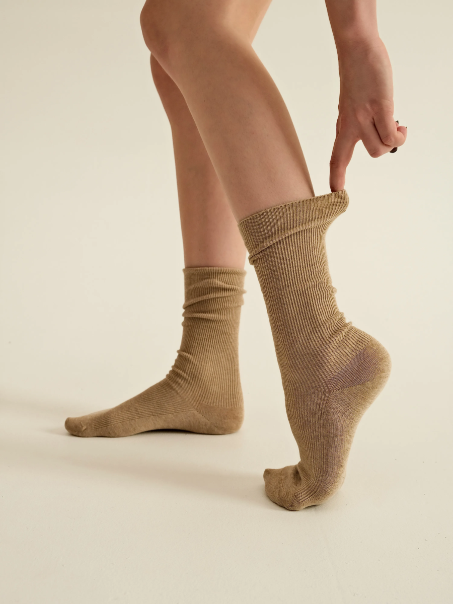 Женские носки в рубчик