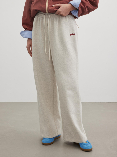 Брюки футер с вышивкой Chaika, цвет: серый-меланж, SS26PA03-115 купить онлайн