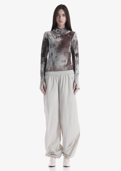 Боди из сетчатой ткани KRAKATAU, цвет: голубой/коричневый, Tw133-614 купить онлайн