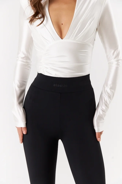 Легинсы со штрипками soft ELASTIC, цвет: Черный,  со скидкой купить онлайн