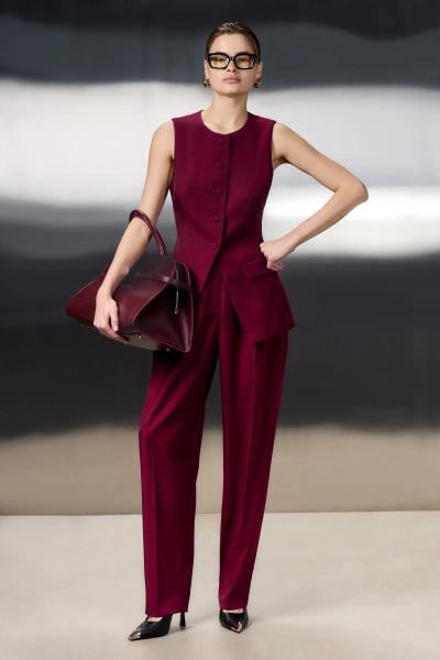 Жилет приталенный Mollis, цвет: винный, 17-05-3903/4 купить онлайн