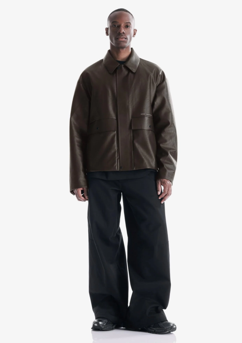 Куртка из экокожи KRAKATAU, цвет: коричневый, Qm566-7 купить онлайн