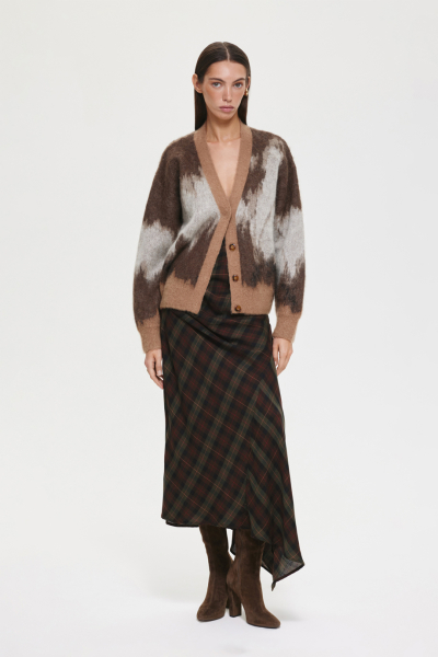 Кардиган из мохера DREAMS BY ALENA AKHMADULLINA, цвет: коричневый, 225108040304262/708000 купить онлайн