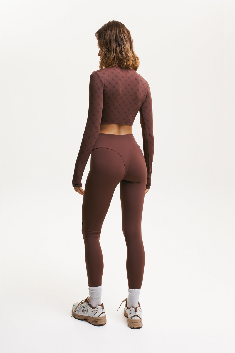 Легинсы без пояса LABEL .B & TOUSSUN Label .B, цвет: коричневые,  купить онлайн