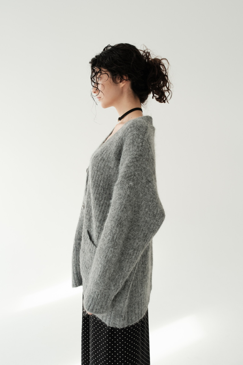 Кардиган из шерсти НИ ИМЕНИ, НИ ПОХОЖИХ, цвет: серый, 00-00000377 купить онлайн