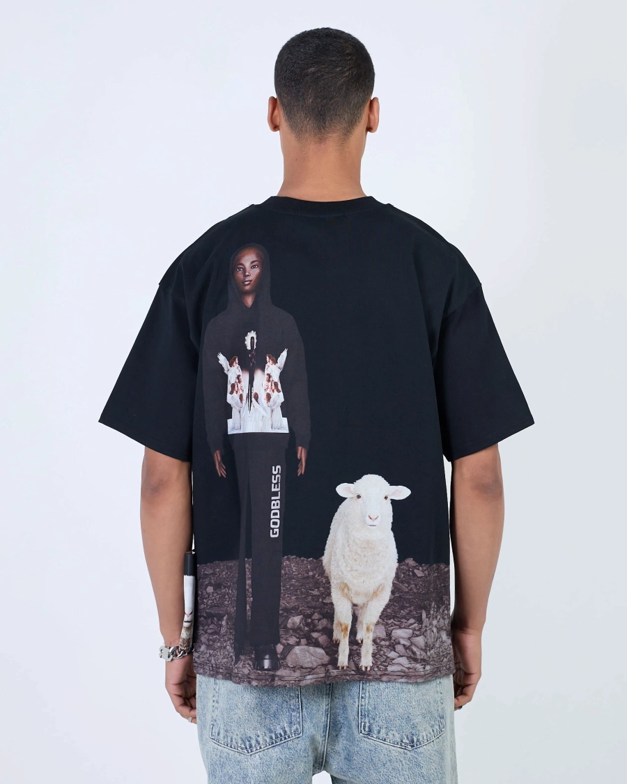 Футболка LUNA & SHEEP 300 GR BLACK ASIA ST 71, цвет: Черный, Ast71.tt-luna-sheep-black купить онлайн