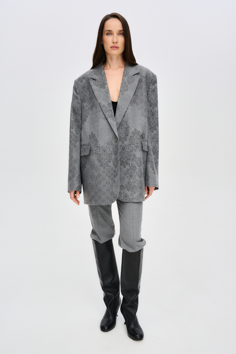 Пиджак объемный BAROQUE Label .B, цвет: grey, Jc.30.5.02.1224GR со скидкой купить онлайн