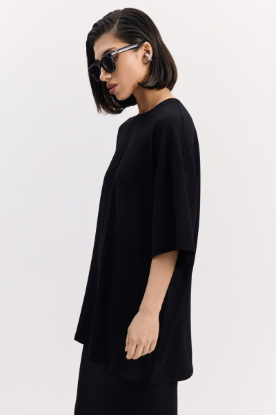 Футболка из смесовой вискозы TOPTOP, цвет: Черный, TT.027.16904.900 купить онлайн