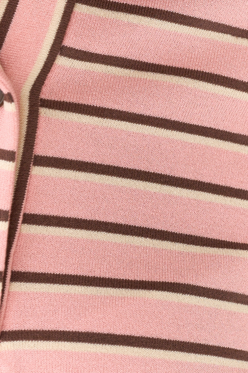 Лонгслив с воротником поло полуприталенный Ricoco, цвет: розово-коричневый, 6094/2 купить онлайн