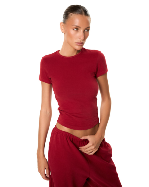 Футболка облегающая Suborbia, цвет: бургунди, 05504 купить онлайн