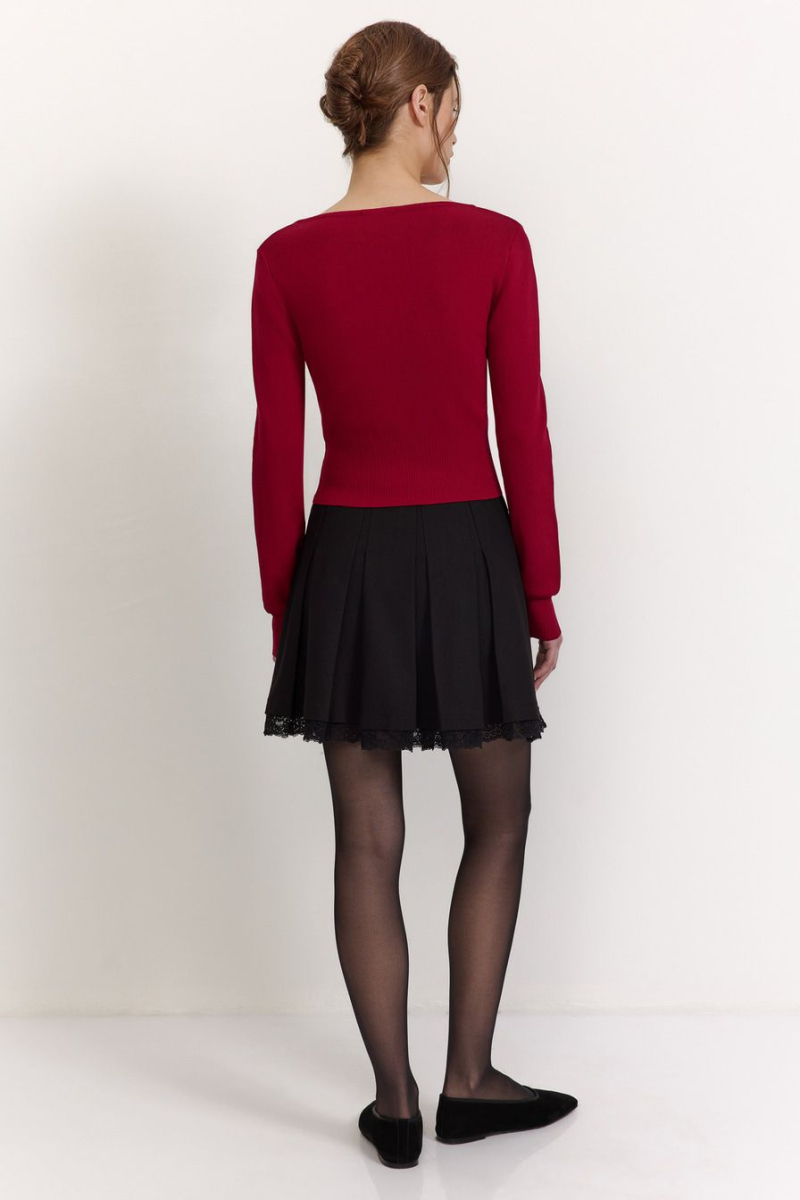 Юбка с кружевной отделкой TOPTOP, цвет: Черный, TT.071.17757.900 купить онлайн