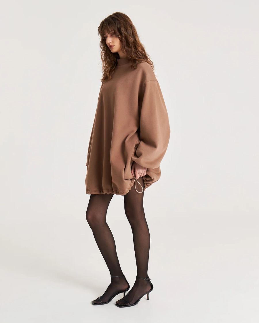 Свитшот баллон на кулиске NUT Anmuse, цвет: коричневый,  купить онлайн