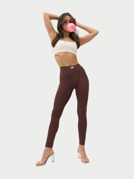 Легинсы хлопковые ONSI, цвет: коричневый,  купить онлайн