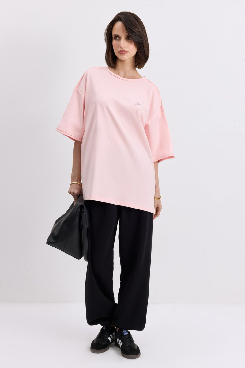 Футболка из 100% хлопка TOPTOP, цвет: розовый с принтом, TT.909.17138.301 купить онлайн