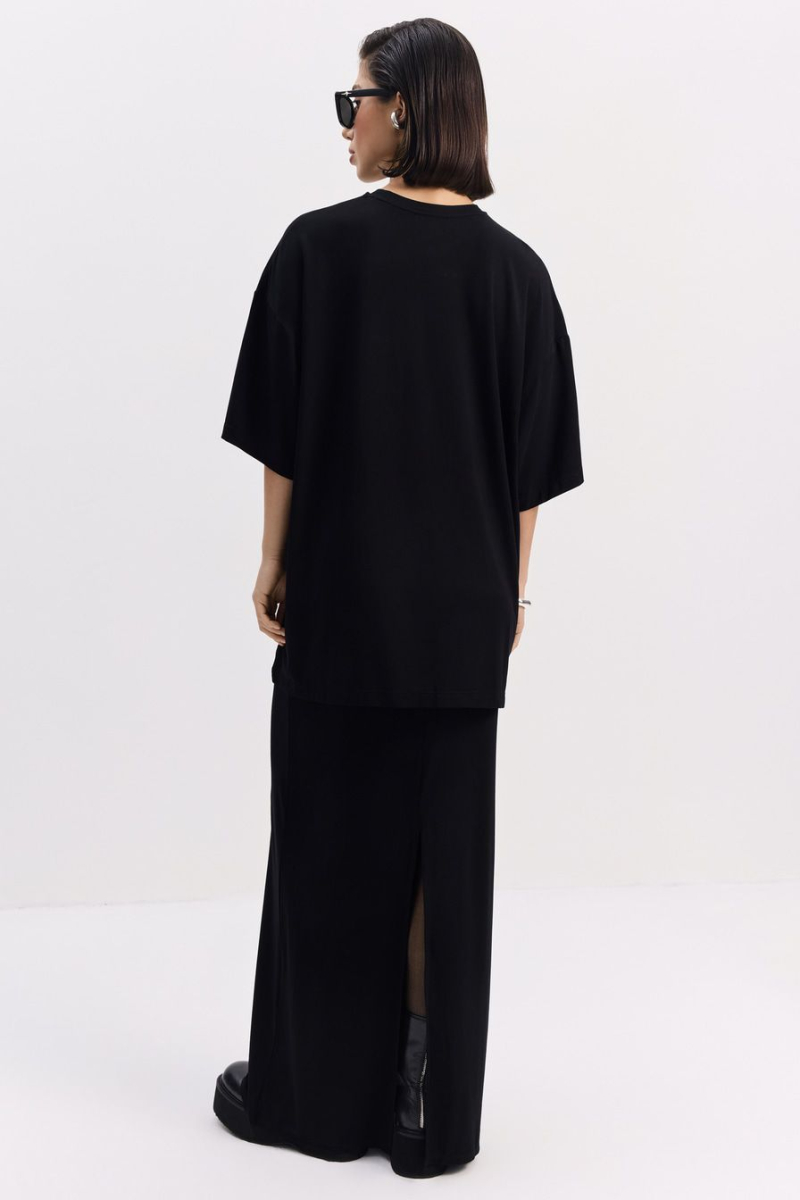 Футболка из смесовой вискозы TOPTOP, цвет: Черный, TT.027.16904.900 купить онлайн