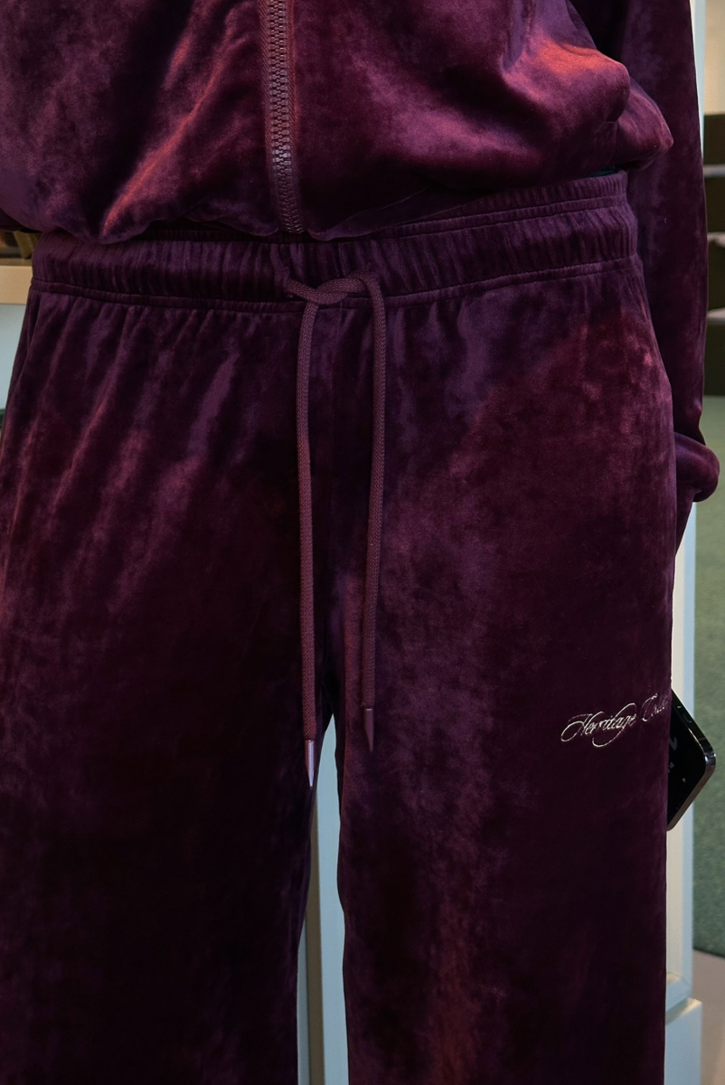 Брюки широкие из велюра BURGUNDY Label .B, цвет: burgundy, Pt.18.3.3932.1025BRD купить онлайн