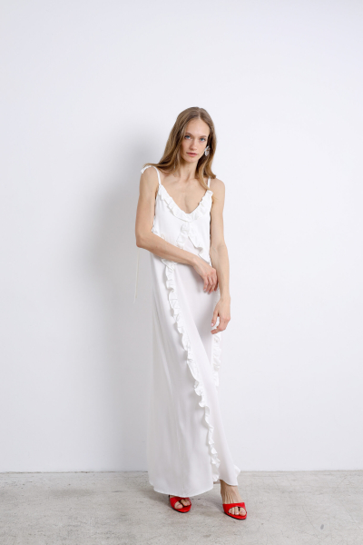 Сарафан с воланами white