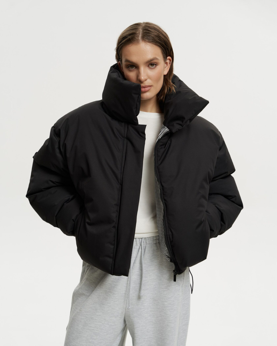 Пуховик BUBBLE BLACK YONS, цвет: Черный, YO-712 купить онлайн