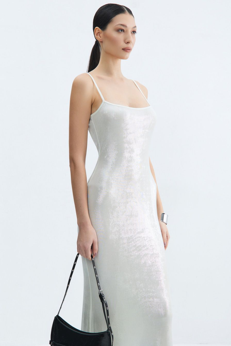 Платье с люрексом TOPTOP, цвет: молочный, TT.012.16037.120 купить онлайн