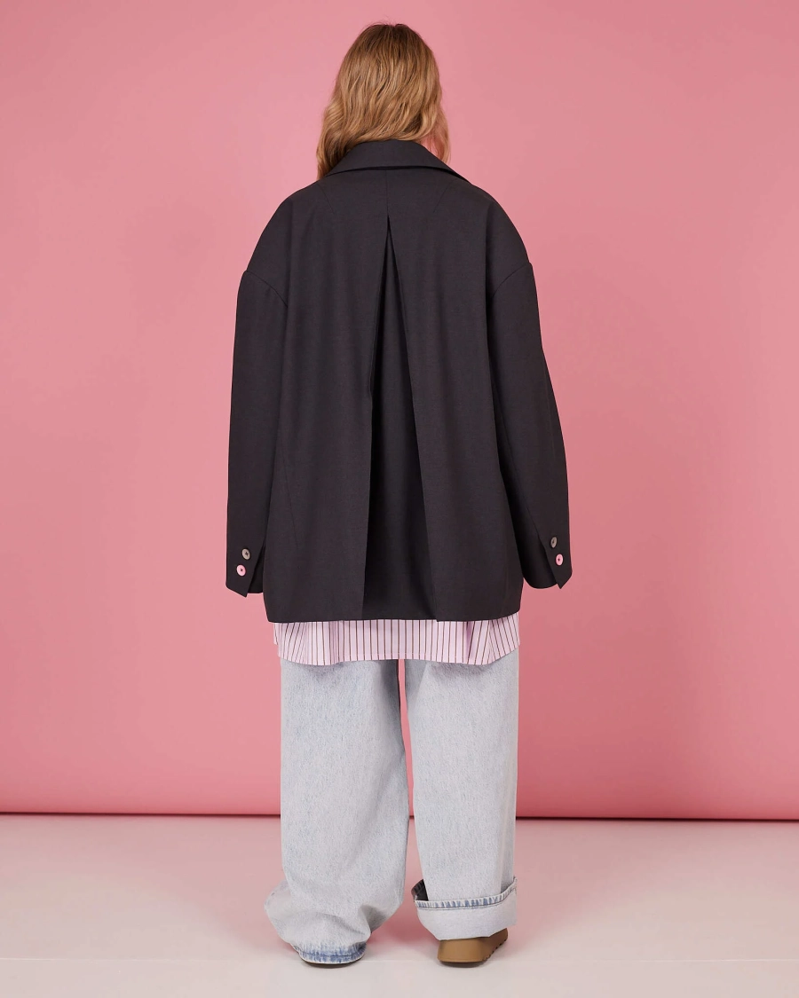 Пиджак макси TABOO, цвет: серый, Blzr03 купить онлайн