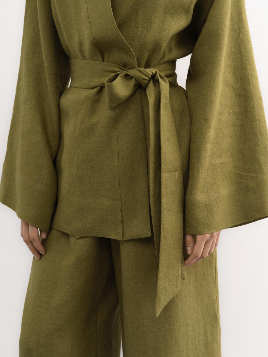 Костюм Annie Pear PURE LINEN, цвет: зеленый  купить онлайн