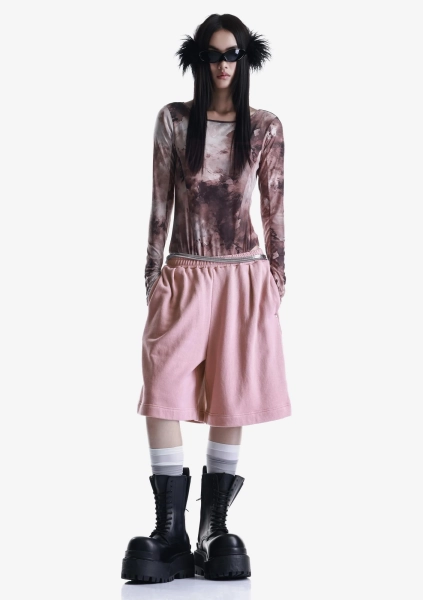 Удлинённые шорты из джерси KRAKATAU, цвет: розовый, Rw240-94 купить онлайн